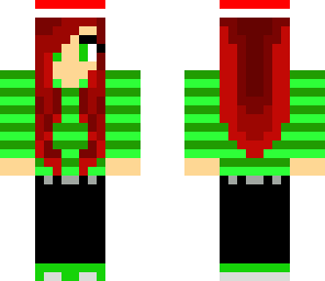 green girl 3 with santa hat