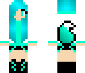 blue haired girl