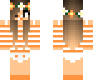 baby girl in orange