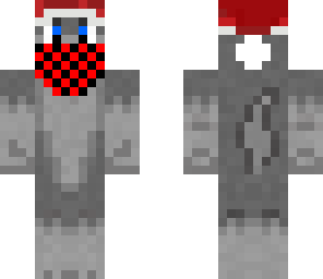 wolf with santa hat