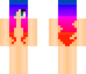 blue to red girl skin base