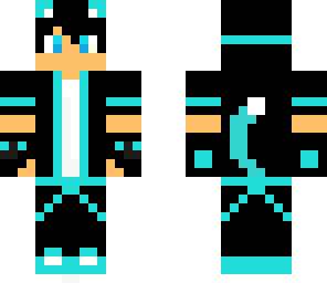 ice guy with cat ears and a tail