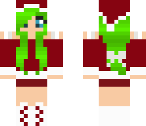green hair santa gal