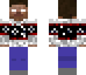 herobrine in a ugly holiday sweater