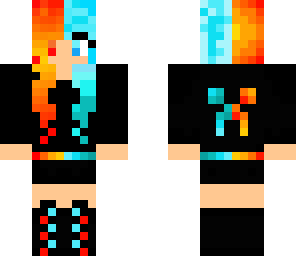 edited fire and ice girl