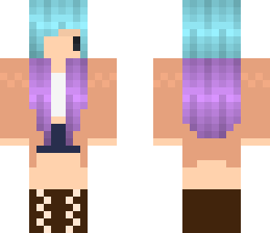 blue and purple chibi
