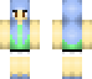 blue and green girl