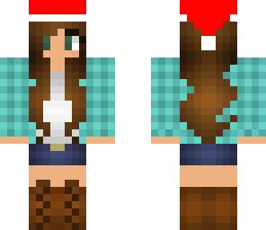 my skin with a santa hat