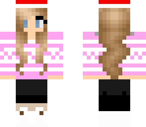 winter girl with santa hat