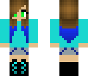 turquoise gamer girl