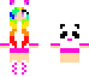 rainbow panda girl