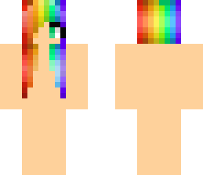 short rainbow hair base