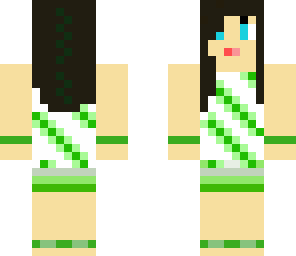 green jump suit girl