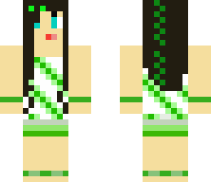 green jump suit girl