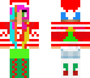 christmas girl rainbow hair