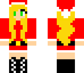 blonde santa girl