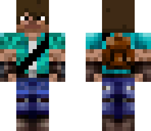 adventurer steve with long hair