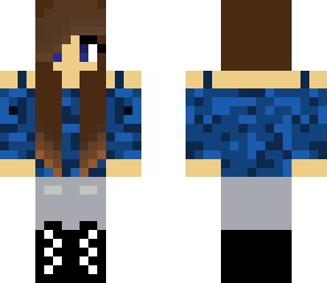 blue camo girl