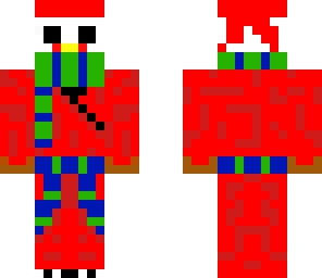 christmas skin chicken with scarf