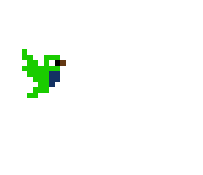 green bird