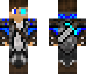 blue cyborg swordsman