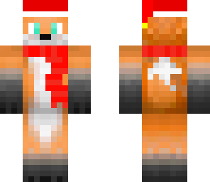 santa fox whit scarf