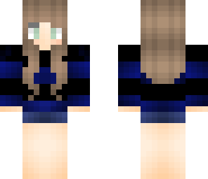 blue and black shirt cute girl brunette