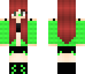 green redhead gamer girl