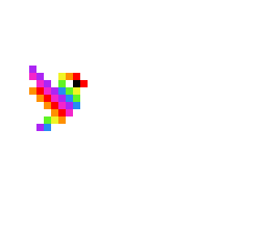 rainbow bird so cute