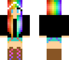rainbow hoodie girl