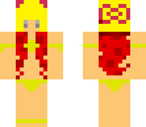 fire girl swimmin