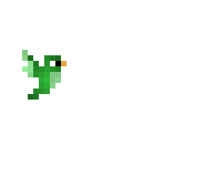 green bird