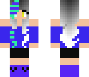 mixed color cat girl