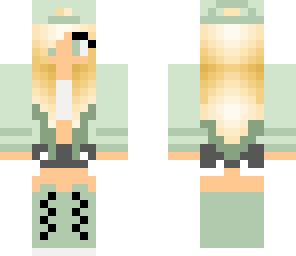 green girl and mint