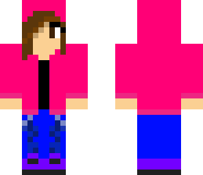 pink hoodie girl
