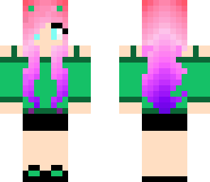 turquoise cat girl