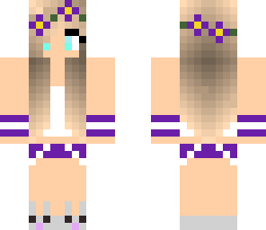 purple flower girl