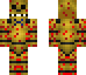 bloody purple man in golden freddy suit