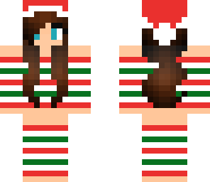 striped christmas girl