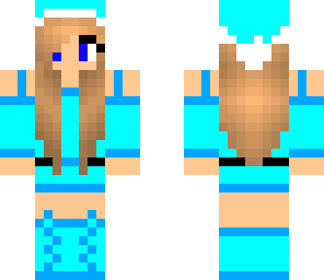 neon blue santa girl edit