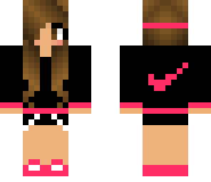 pink nike girl