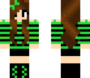 edited skin green girl