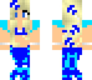 blue mermaid girl