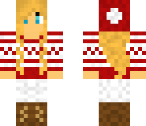 blonde christmas themed girl