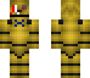 golden freddy fnaf 2 with a endoskeleton inside