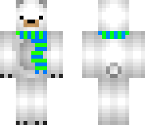 polar bear in scarf