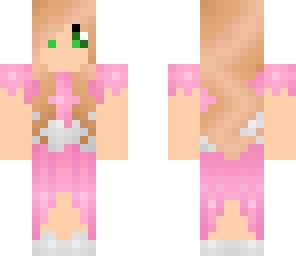 girl with a pink dress