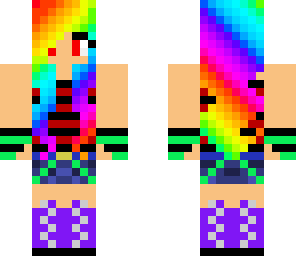 girl with rainbow hair
