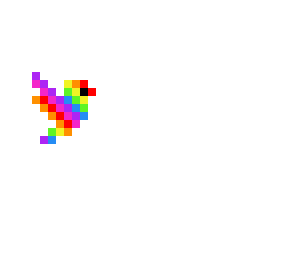 rainbow bird so cute