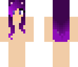 cat purple hair girl base